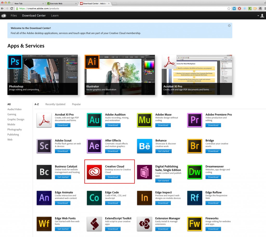 adobe creative cloud apps not downloading